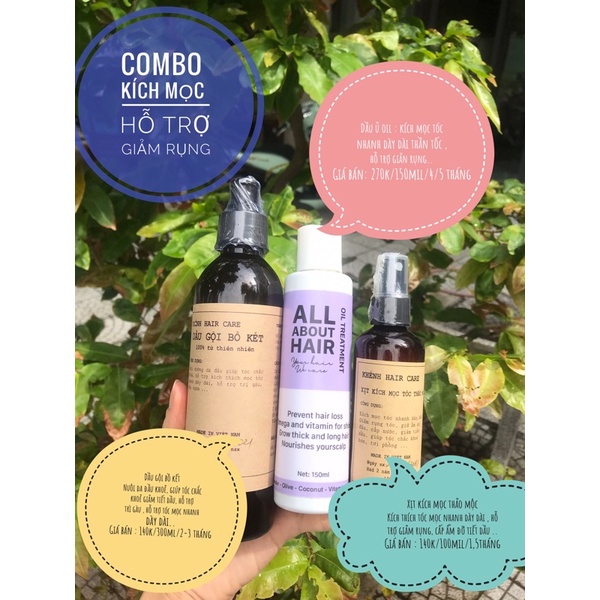 COMBO KÍCH MỌC THẦN TỐC HỖ TRỢ GIẢM RỤNG
