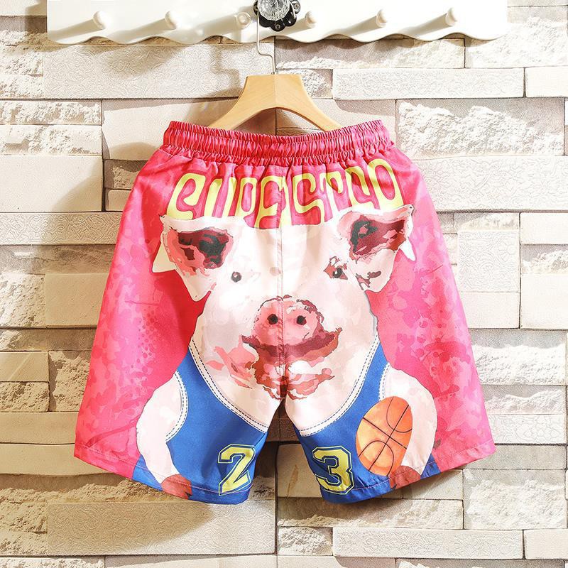 Quần Đi Biển Đôi - Quần Đùi Đôi - Thời Trang Đôi Mùa Hè - Quần Short Cặp Đôi SQ220 Pink Piggy