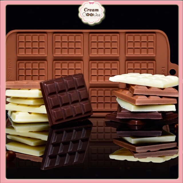 Khuôn Silicon 12 Thanh Socola Mỏng