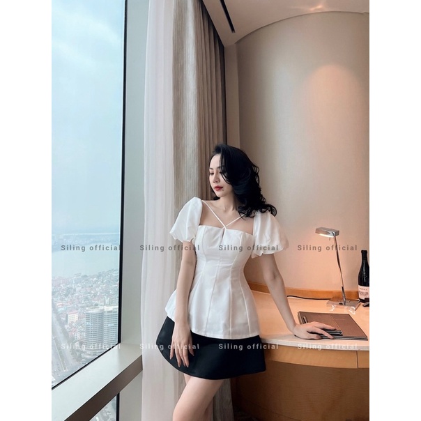 Áo Tay Phồng Dây Chéo Thanh lịch - Katie Top | BigBuy360 - bigbuy360.vn