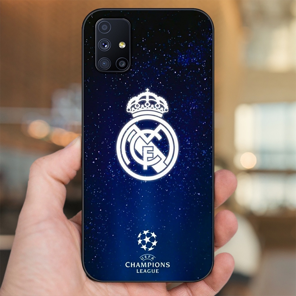 Ốp lưng Samsung M51 viền đen in hình Real Madrid