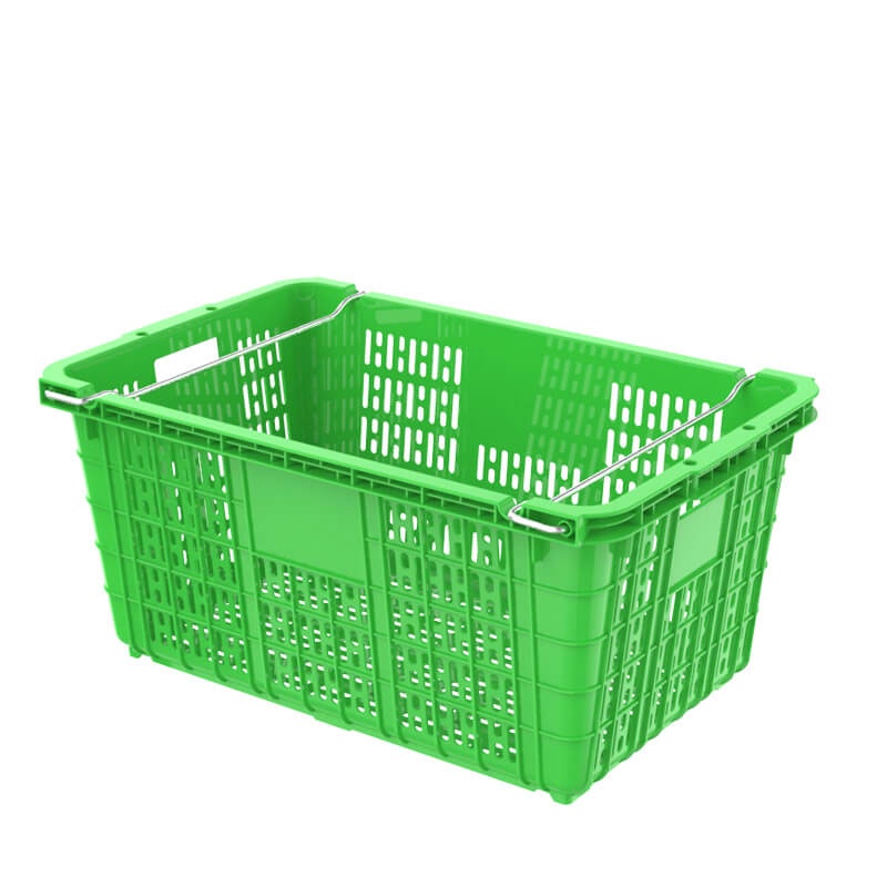 Sóng nhựa hở có quai sắt, sọt nhựa đựng trái cây