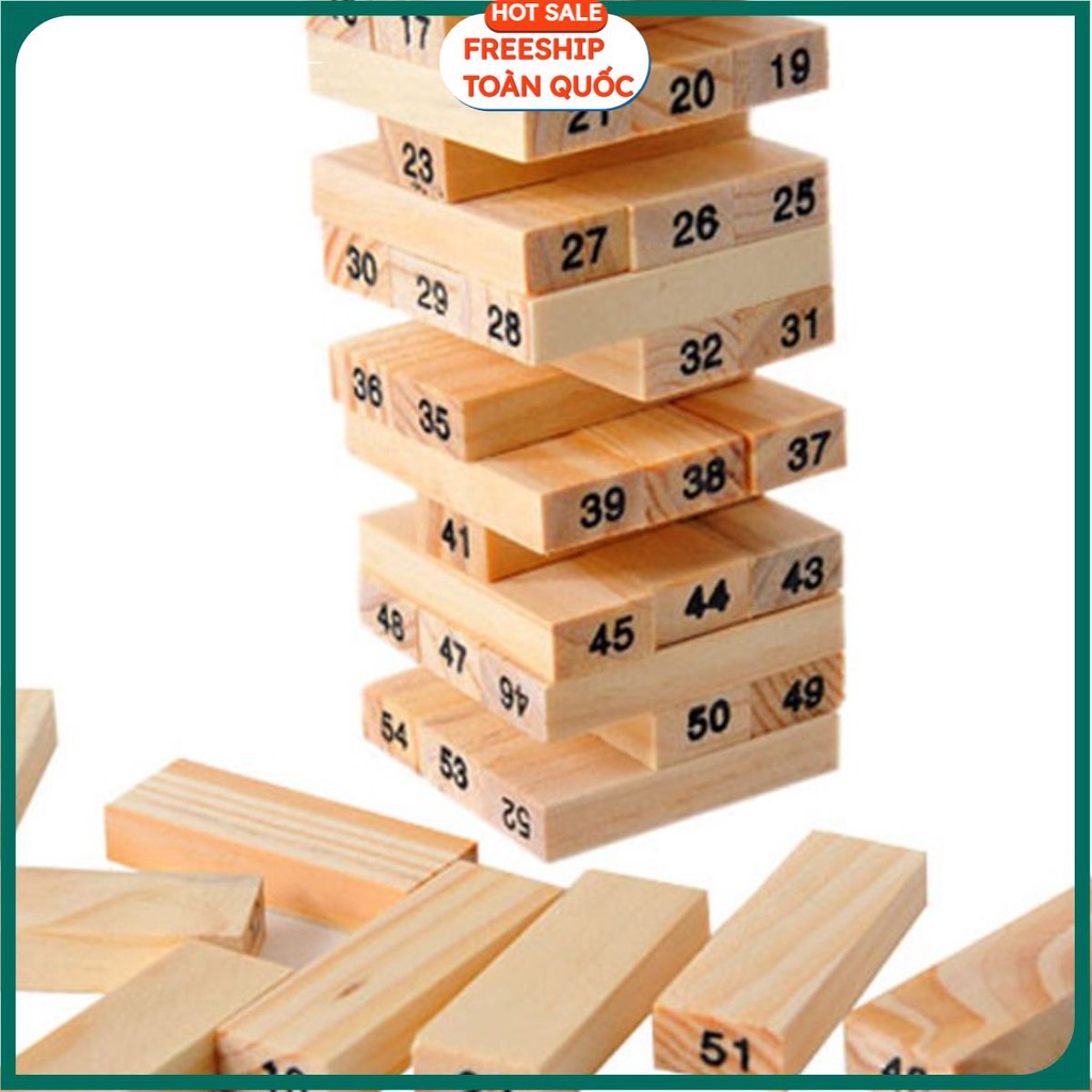 Combo 3 Bộ Đồ Chơi Rút Gỗ 54 Thanh - Xếp Hình Domino Xả Stress USA0001