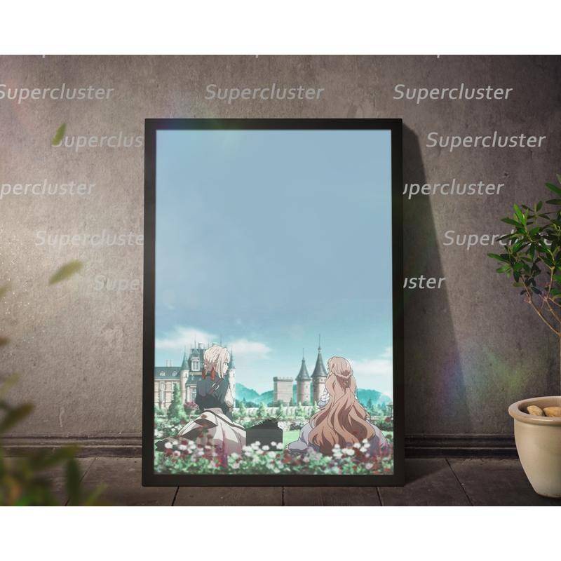 Tranh Vải Bạt Treo Tường In Hình Nhân Vật Anime Violet Evergarden Trang Trí Nhà Cửa