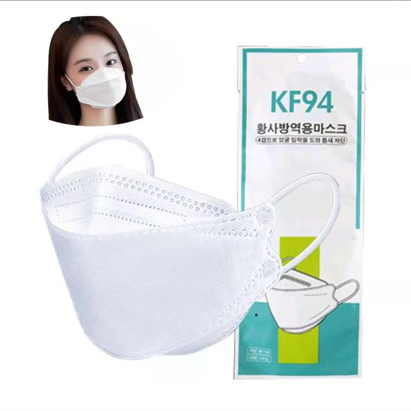 Khẩu trang 3D KF94 Hàn Quốc, Set túi 10 chiếc - Bao Zip màu xịn xò