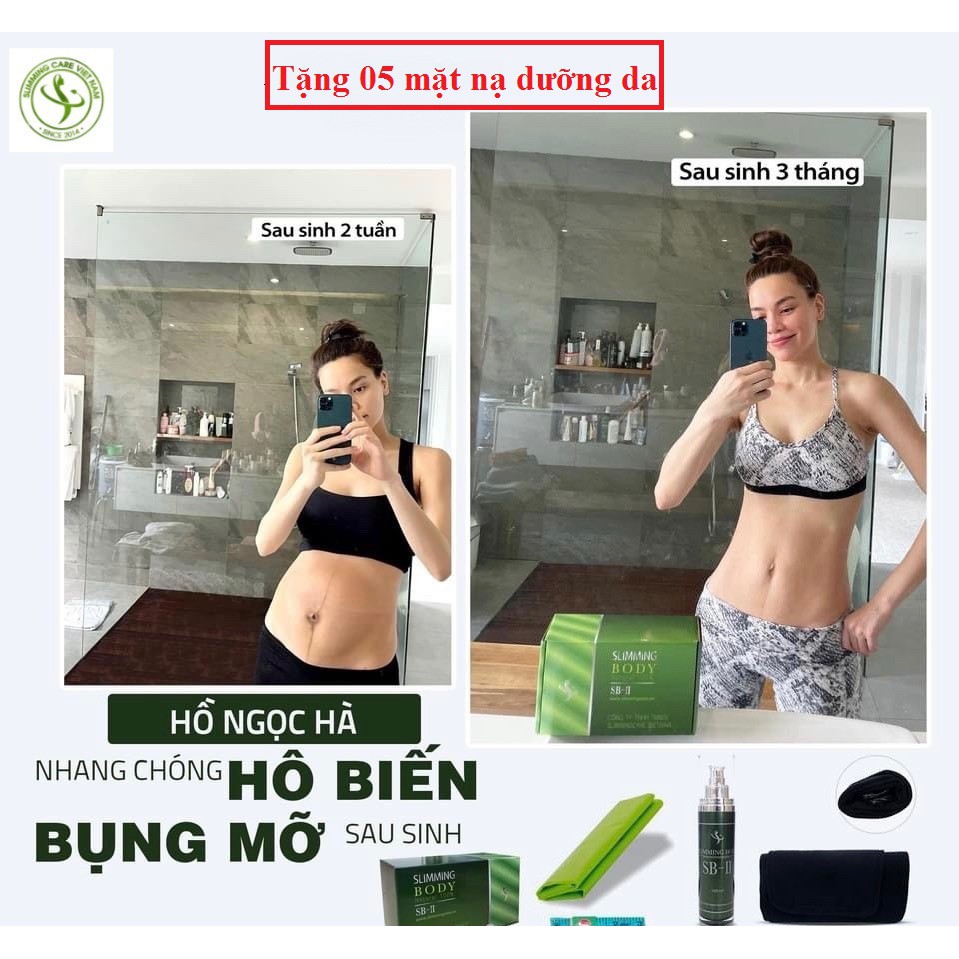 Bộ quấn nóng thải mỡ, Ủ nóng Slimming body 2 , Tan mỡ giảm eo , 100% chính hãng, tặng 05 mặt nạ dưỡng da nhau thai cừu