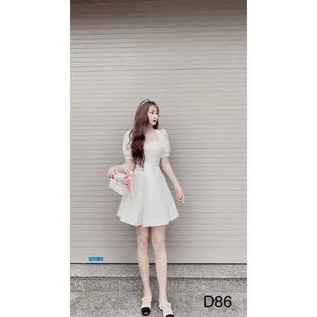 Đầm trắng tiểu thư - D86