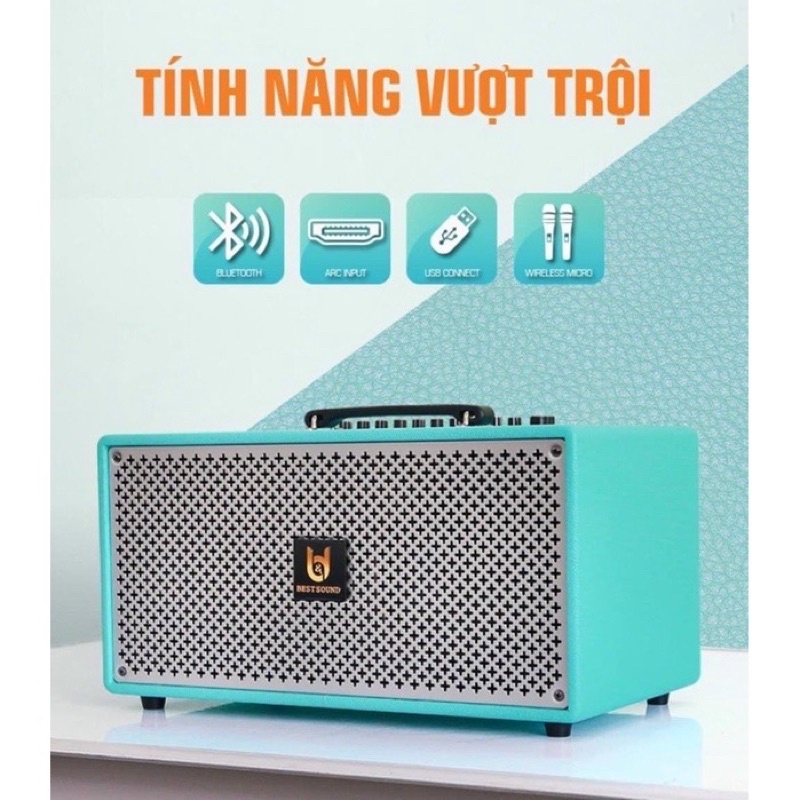 SIÊU HOT Loa kéo Best Sound M6 - Loa xách tay di động tích hợp vang số chỉnh cơ có Reverb