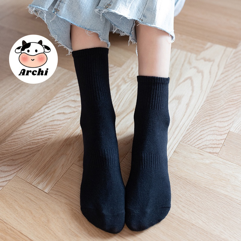 Tất vớ nam nữ chất liệu vải Hàn co giãn bốn chiều, kiểu dáng trơn phong cách hiện đại
