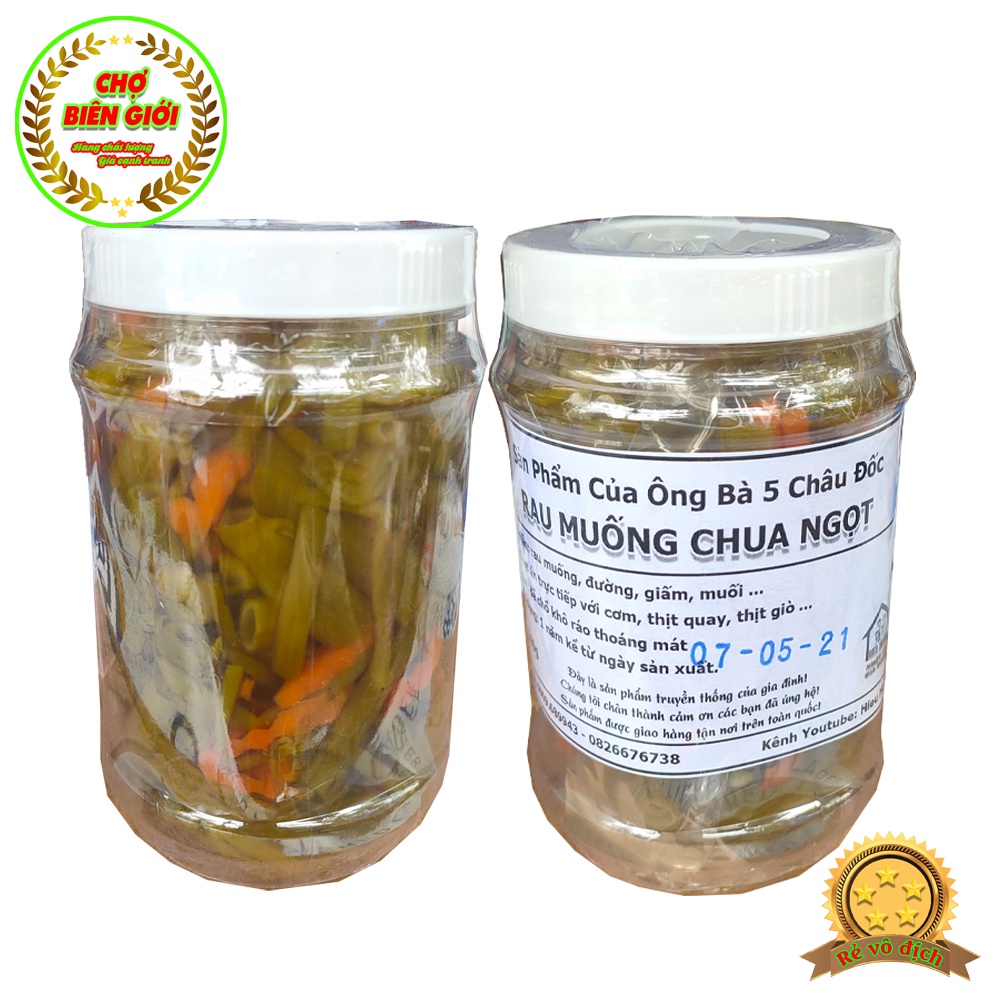 Rau muống Chau Ngọt Nhà Làm Truyền Thống Giòn Ngon Ăn Chung Cá Kho, Thịt Kho Hủ 500gr