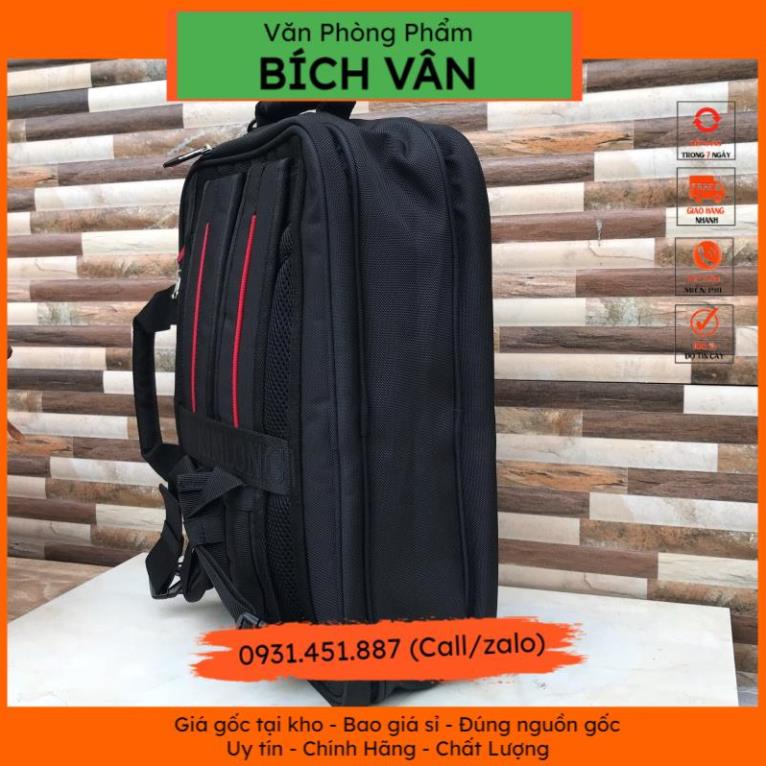 🔥kho sỉ vpp, giá tốt🔥 Balo, cặp đa năng học sinh cấp 2,3 màu đen ( 40x16x30cm ) VPP Bích Vân