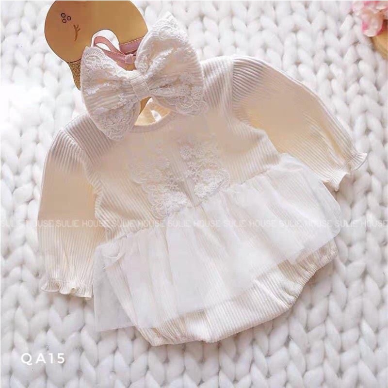Bộ body ren kèm băng đô - QA15