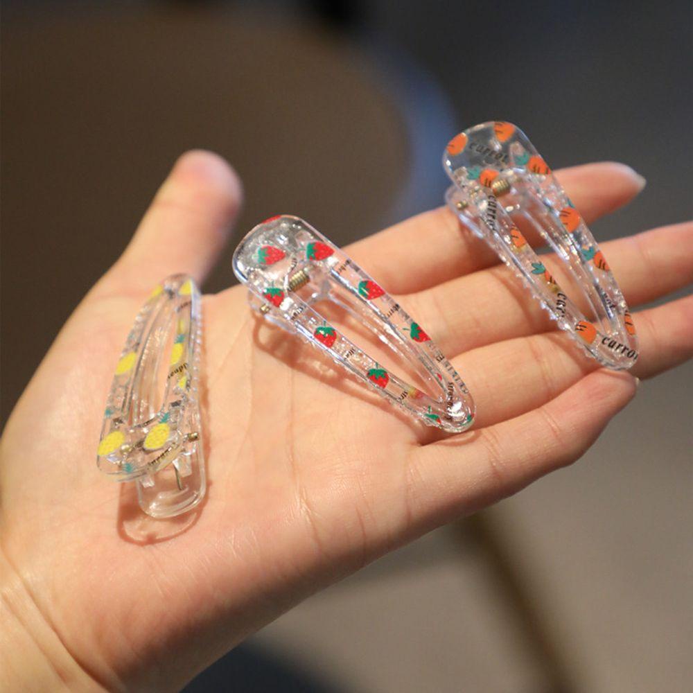 QQMALL Kẹp TóC HìNh GiọT NướC Trong SuốT Dễ Thương Cho Nữ