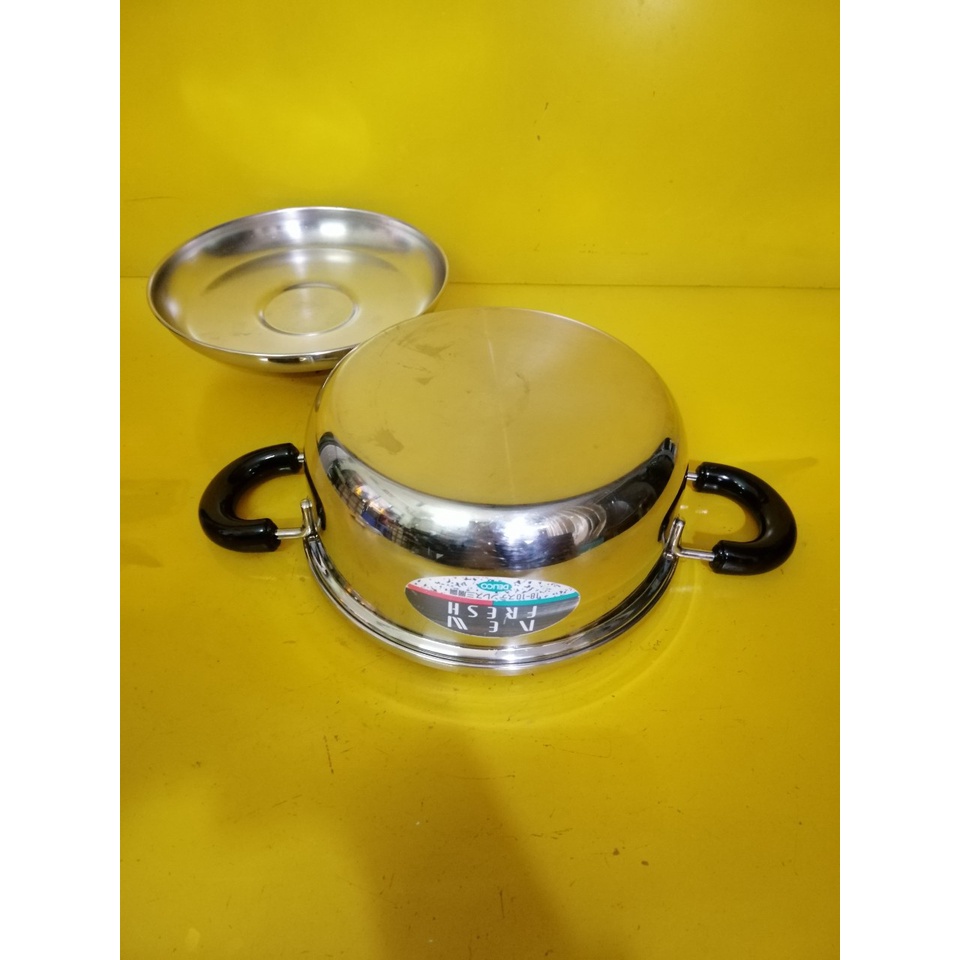 Nồi inox nội địa Nhật, size 20cm, cao 9cm (mã 650), Dùng được bếp từ