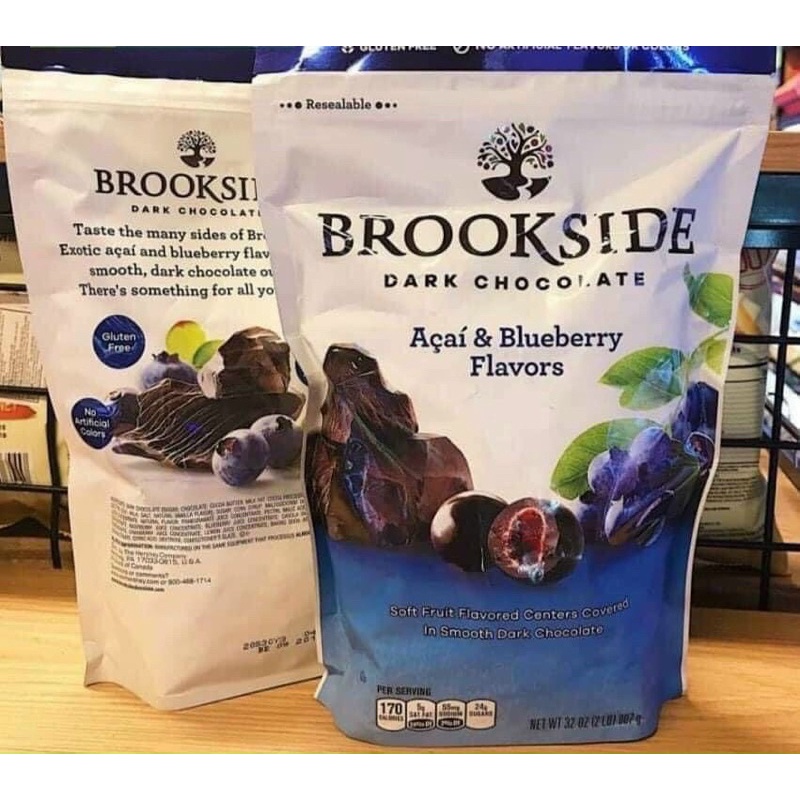 Socola Đắng Nhân Việt Quất Brookside túi 907g