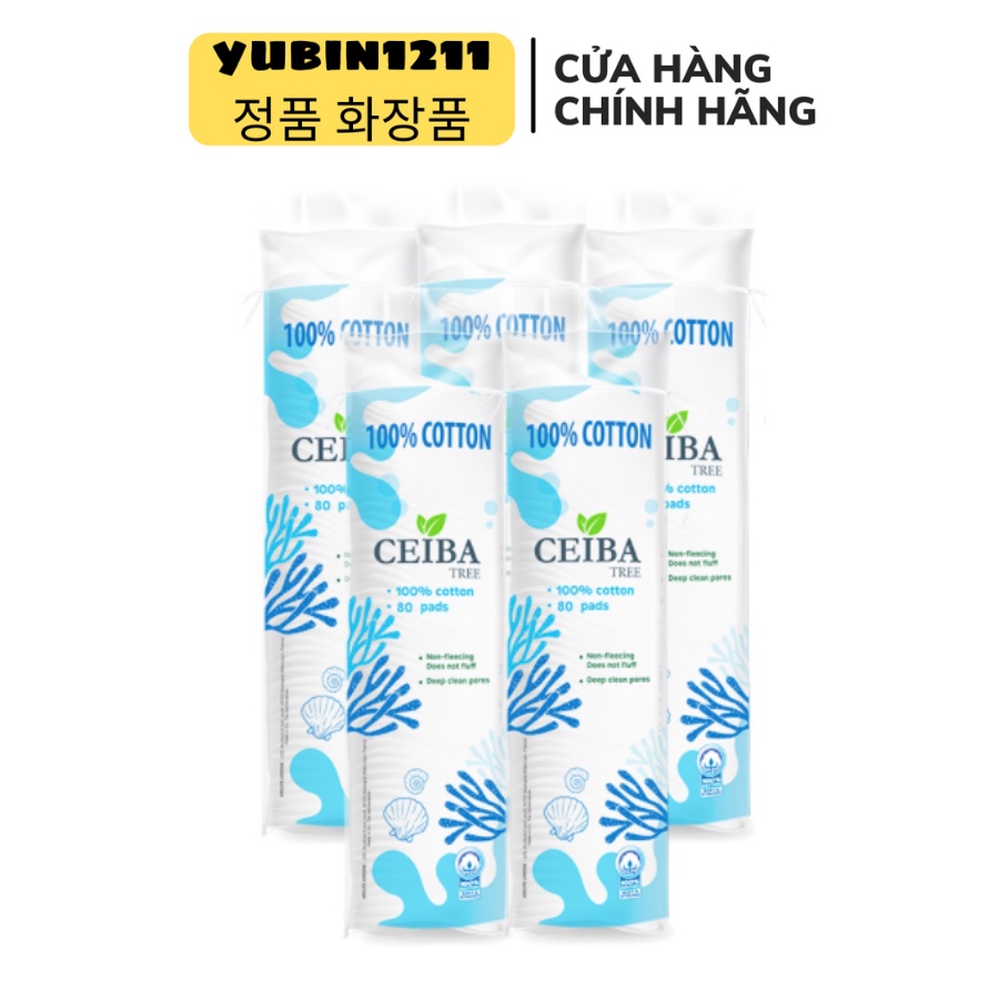 Bông Tẩy Trang Ceiba 100% Chất Liệu Cotton