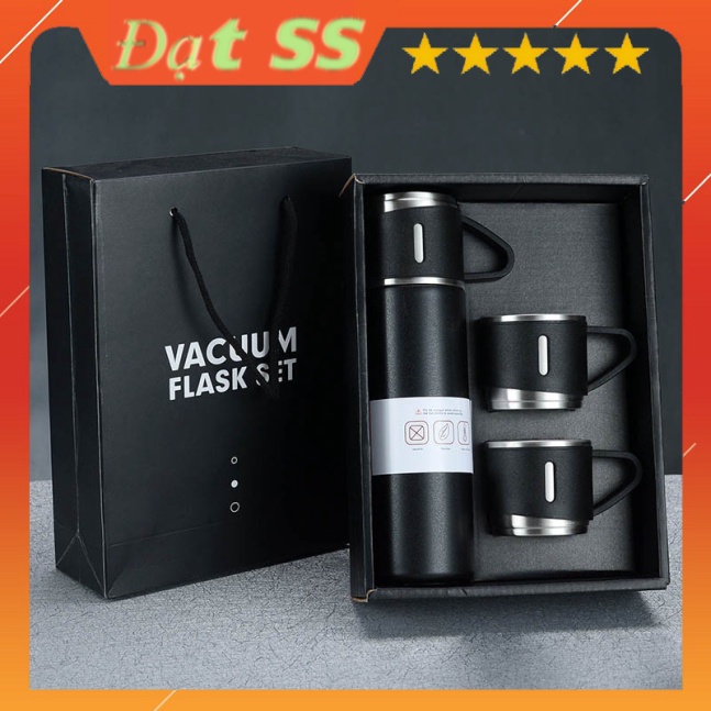 [ TẶNG KÈM 2 CỐC ] Bình Giữ Nhiệt INOX 304 - 500ml Tặng Kèm 2 Cốc Sang Trọng Chắc Chắn Chất Lượng Cao