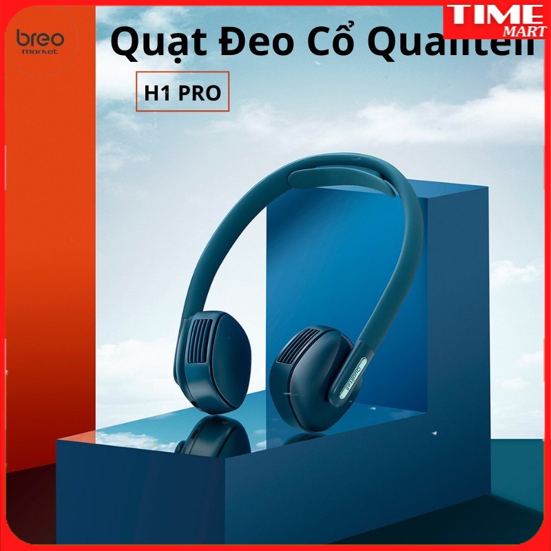 Quạt đeo cổ Mini Xiaomi Qualitell H1 Pro. Quạt treo cổ thể thao uốn dẻo 3 chế độ. Mát điều chỉnh cánh bướm SunQueen