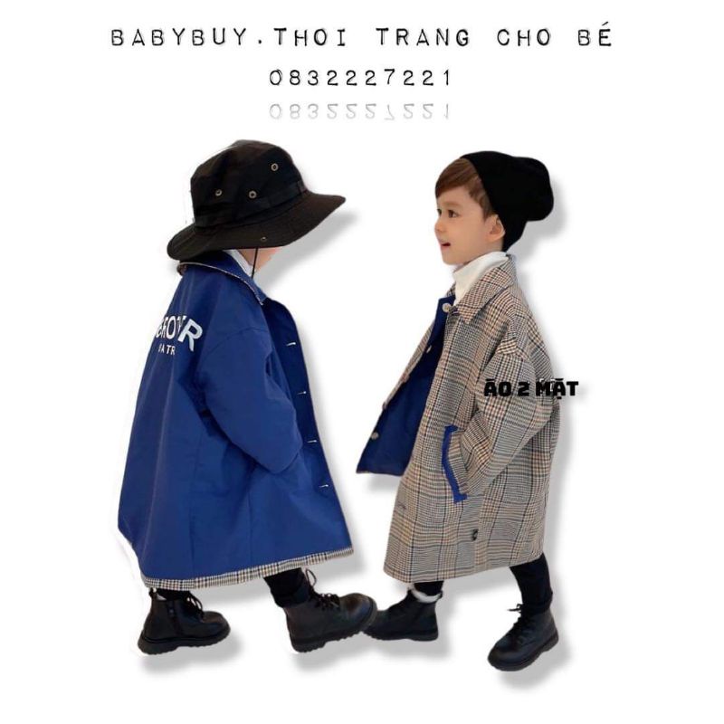 ÁO KHOÁC BÉ TRAI , ÁO KHOÁC MẶC ĐƯỢC 2 MẶT CHO BÉ