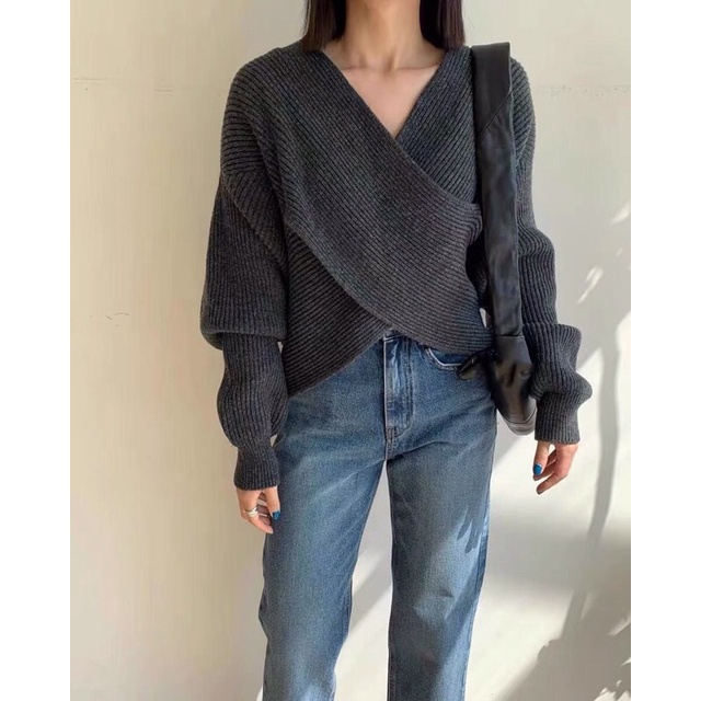 áo len vạt chéo ngực sexy ulzzang - tay dài ấm áp (858#) | BigBuy360 - bigbuy360.vn