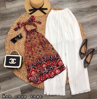 SET ÁO HỞ LƯNG + QUẦN DẬP LY
