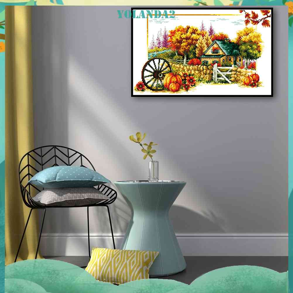 Tranh Thêu Chữ Thập Trang Trí Tường Mùa Thu 14CT