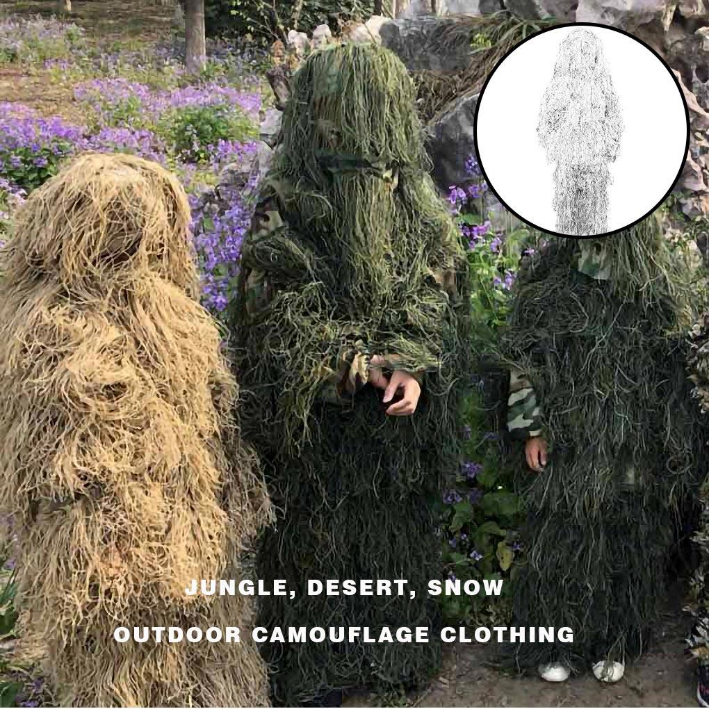 Bộ Quần Áo Ngụy Trang Ngoài Trời Ghillie Màu Xanh Lá Cây 155cm
