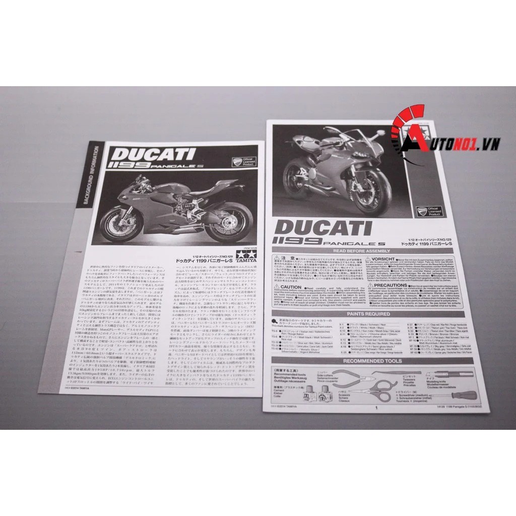 MÔ HÌNH KIT DUCATI 1199 PANIGALE S 1:12 TAMIYA 14129