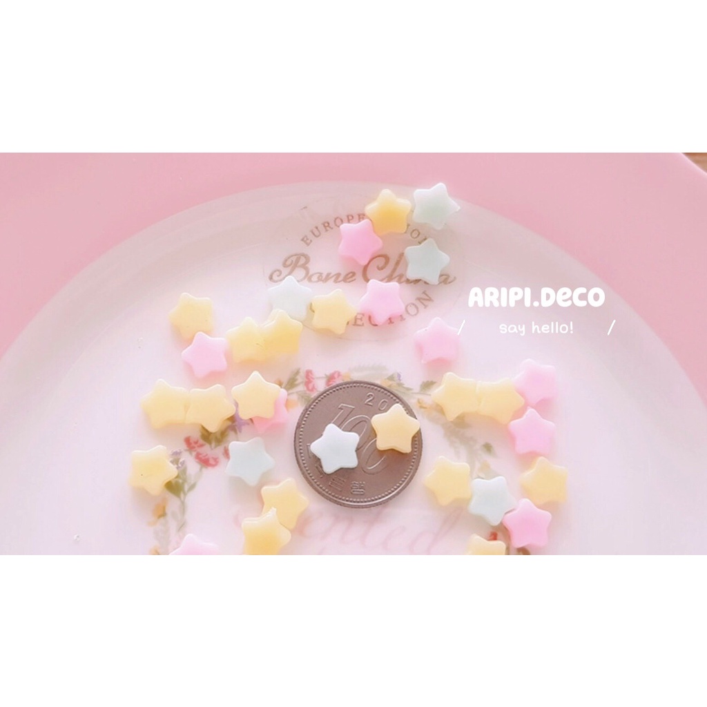 Charm NHỎ XÍU hình ngôi sao mềm star B106 /Nguyên liệu làm phụ kiện handmade vòng tay / resin