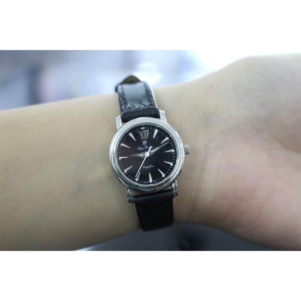 Đồng hồ nữ mặt kính sapphire Olym Pianus OP130-07 OP130-07LS-GL đen