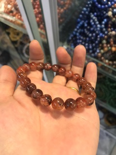 Vòng thạch anh tóc đỏ size 8li