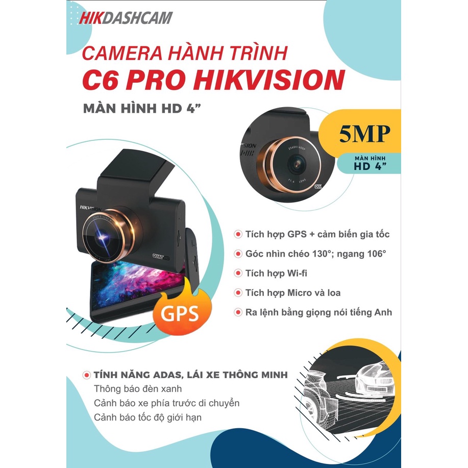 Camera hành trình ô tô HIKVISION C6 PRO CHÍNH HÃNG