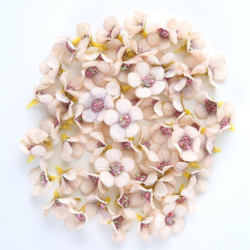 Bộ 10 Bông Hoa Cúc Nhân Tạo Nhiều Màu 2cm