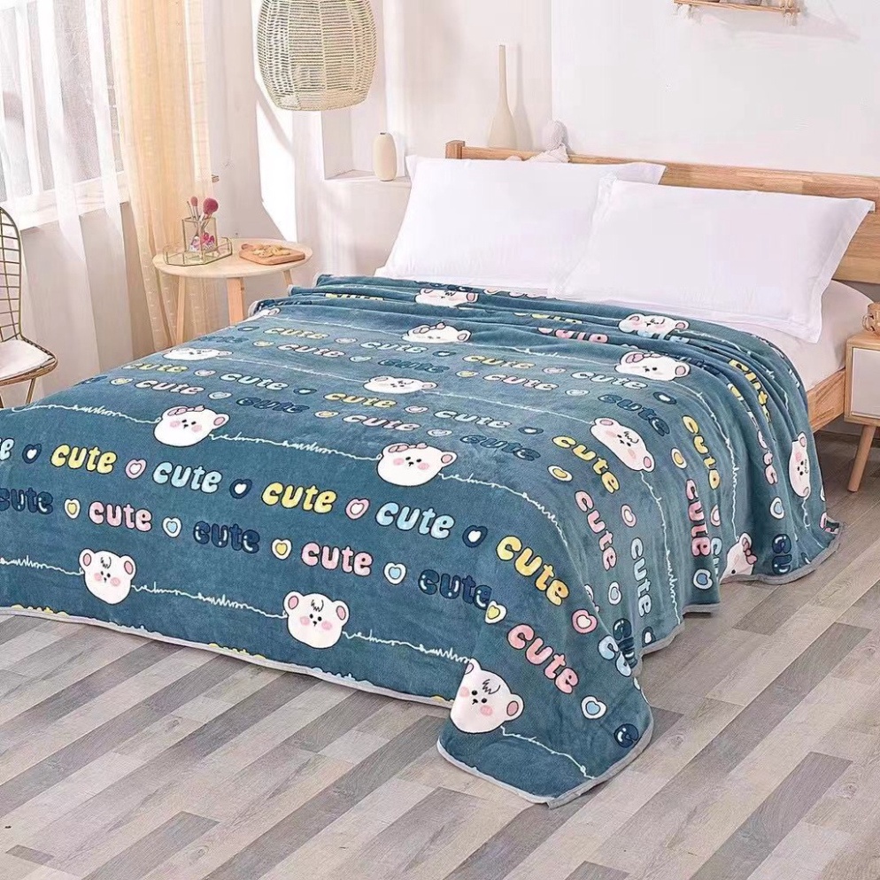 Chăn Thun Lạnh - Chăn Tuyết nhung - Chăn Lông Tuyết 2mx2m3 phù hợp cho mùa hè hoặc nằm phòng điều hòa .SHOP VUTHITHOM