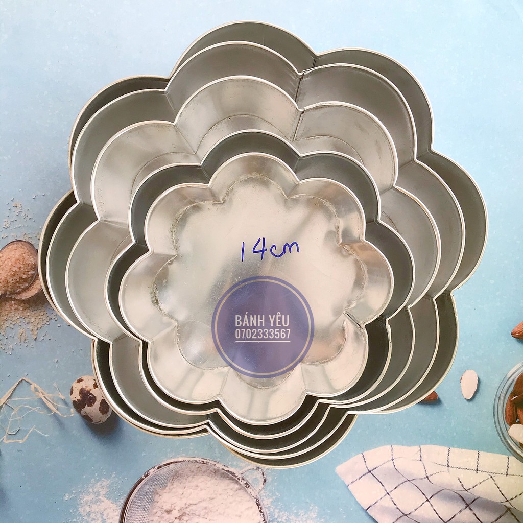 Khuôn Nhôm Bông Mai Đế Liền/ Khuôn gò sử dụng nướng bánh, không làm rau câu