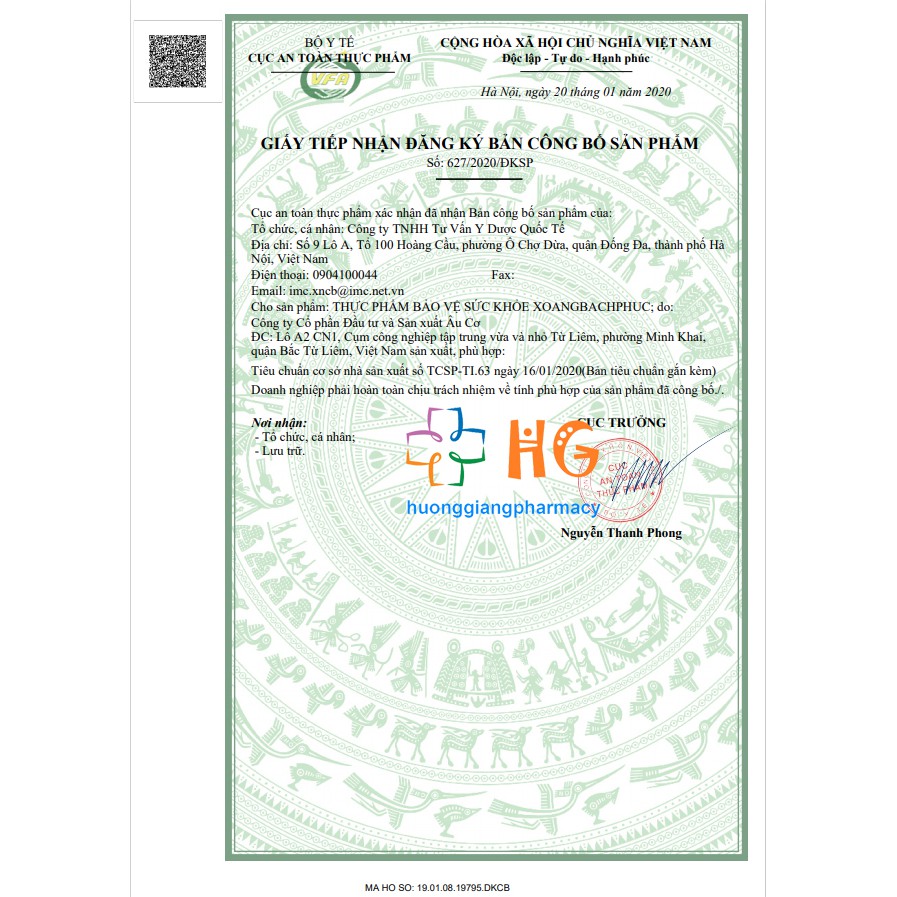 Xoang Bách Phục - Hỗ trợ tăng cường miễn dịch, chống viêm, giảm dị ứng, bớt viêm xoang (Hộp 30 Viên)