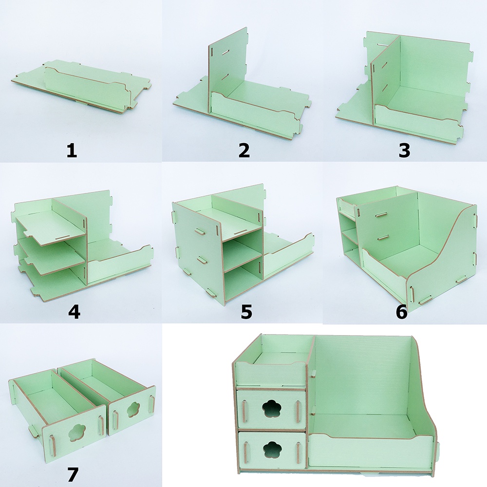 Tủ gỗ đựng mỹ phẩm 3 tầng cao cấp để bàn nhiều màu, dày dặn chắc chắn, tiện lợi để trang trí và sắp xếp đồ dùng gọn gàng
