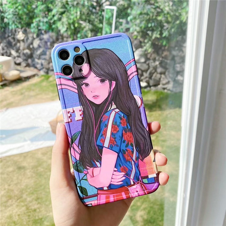 Ốp lưng iphone Cat Girl IMD dày dặn viền nổi 5/5s/6/6plus/6s/6splus/7/7plus/8/8plus/x/xr/xs/11/12/pro/max/plus/promax | BigBuy360 - bigbuy360.vn