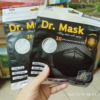 ✅[Chính hãng]Khẩu trang Dr. Mask 3D than hoat tính 4 lớp