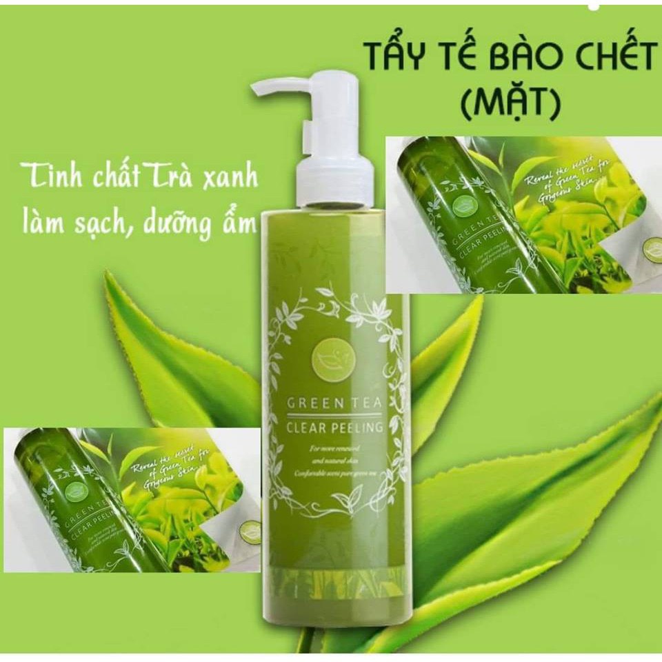 Gel Tẩy Da Chết Trà Xanh GREEN TEA Làm Sạch Sâu 200ml - SAKUKO