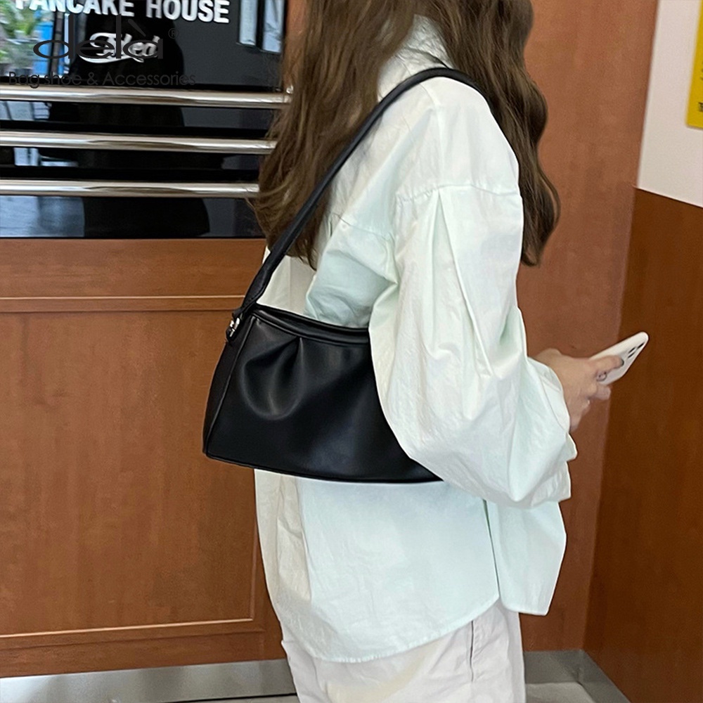 Dela Túi đeo dưới cánh tay Hình Đám Mây Xếp Ly Mẫu Mới ins2022 Cho Nữ