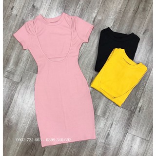 Đầm Body Cổ Tròn Ba Lỗ Hot Trend (Ba lỗ khoét)