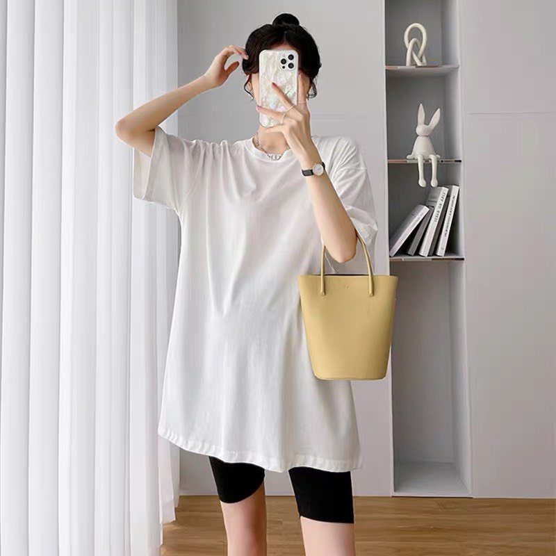 Bộ đồ mặc bầu áo phông mix lenging lửng cực teen