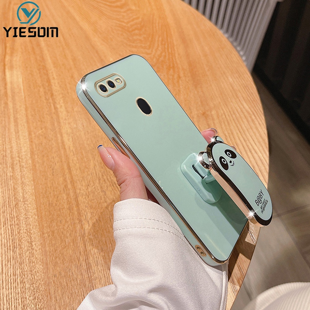 Ốp Điện Thoại Silicon Mềm Có Giá Đỡ Hình Gấu Cho Oppo A12 A5S A3S A7 A11K A1K A83 A59 A57 4G 2022 A37 F1S Realme C1 C2