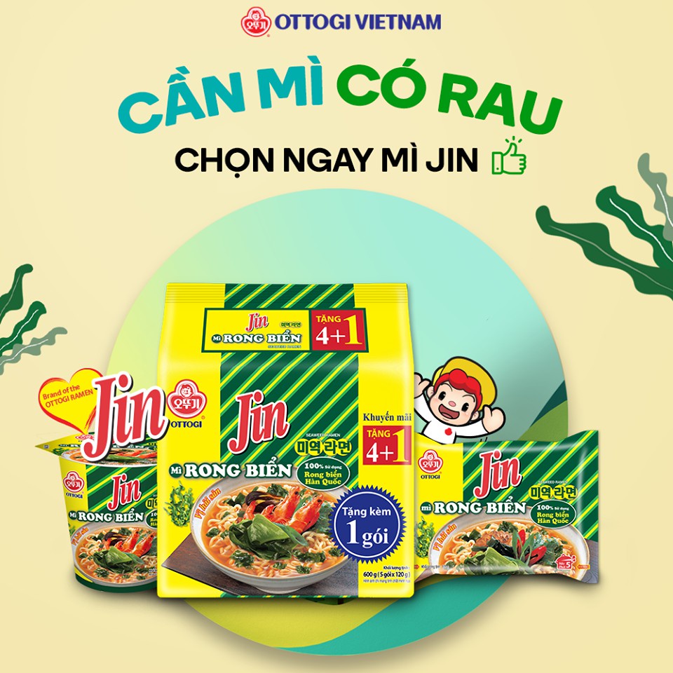 [Mã BMLTA50 giảm đến 50K đơn 99K] Thùng mì rong biển Ottogi 20 gói 120g