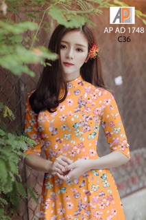 Vải áo dài in hoa nhí đẹp