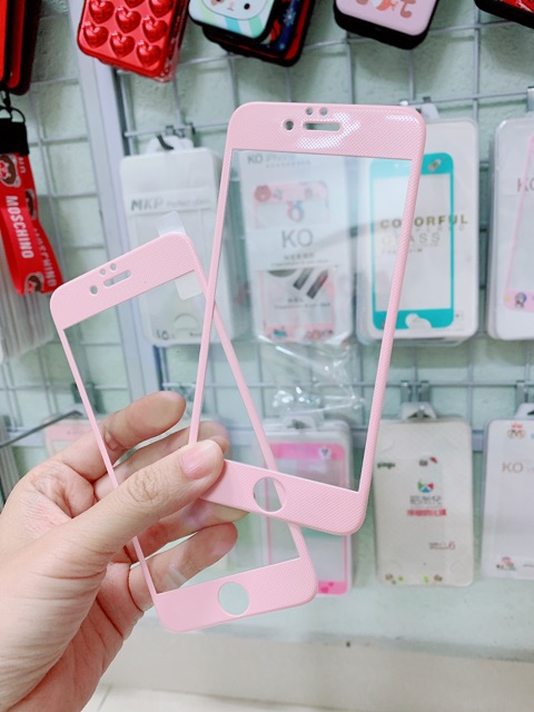 Cường lực 1 mặt hồng/đen Dành cho 6/6S, 6 PLUS/6S PLUS