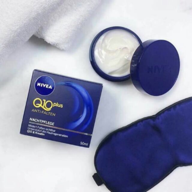 Kem dưỡng trắng mặt ngày và đêm Nivea Q10 Plus ANTI-FALTEN Nachtpflege, 50 ml