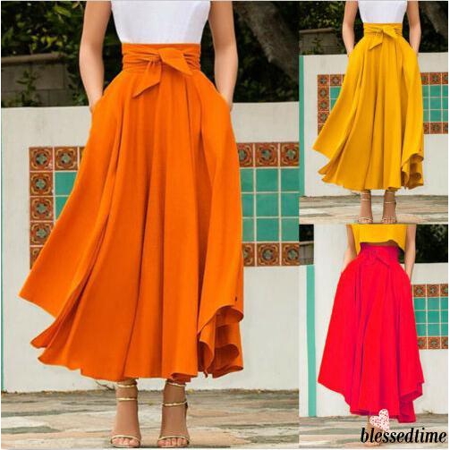 Chân váy xòe lưng cao phong cách Digan diềm bèo thanh lịch dành cho nữ