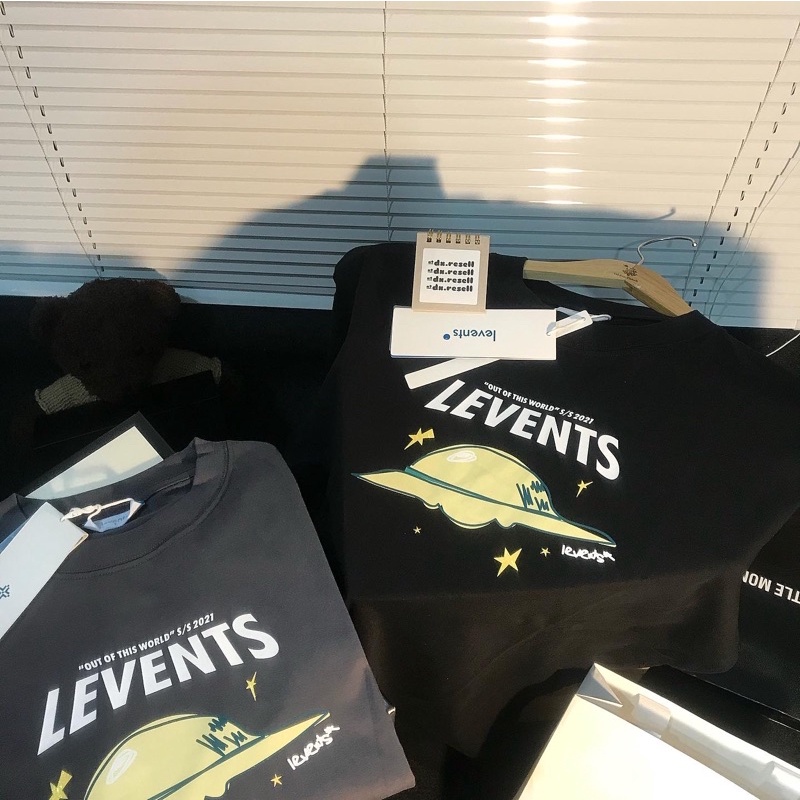LEVENTS® SPACESHIP TEE / Black & DARK GREY(Sản Phẩm Đang Được Tặng Kèm Tote)